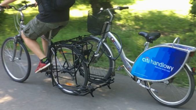 Mobiler FahrradTransport Der Exozox kann bis zu zwei